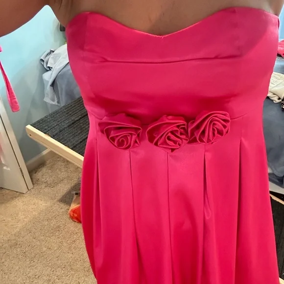 Gorgeous Barbie Pink Silk Bubble Dress with Rose Accents, size 9 - Picture 2 of 5